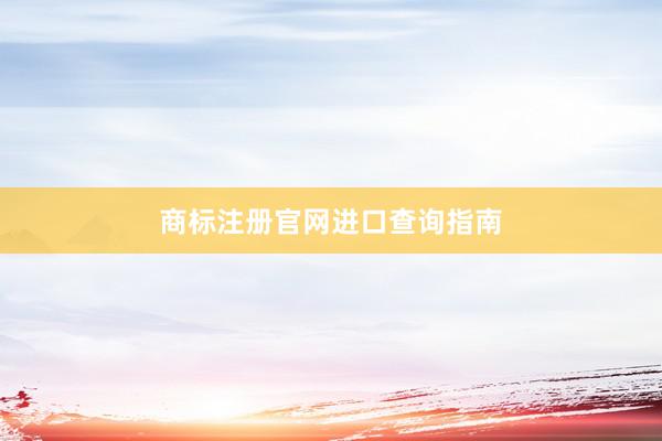 商标注册官网进口查询指南